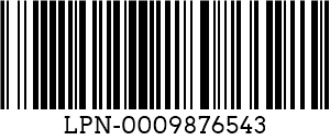Código 128 barcode example